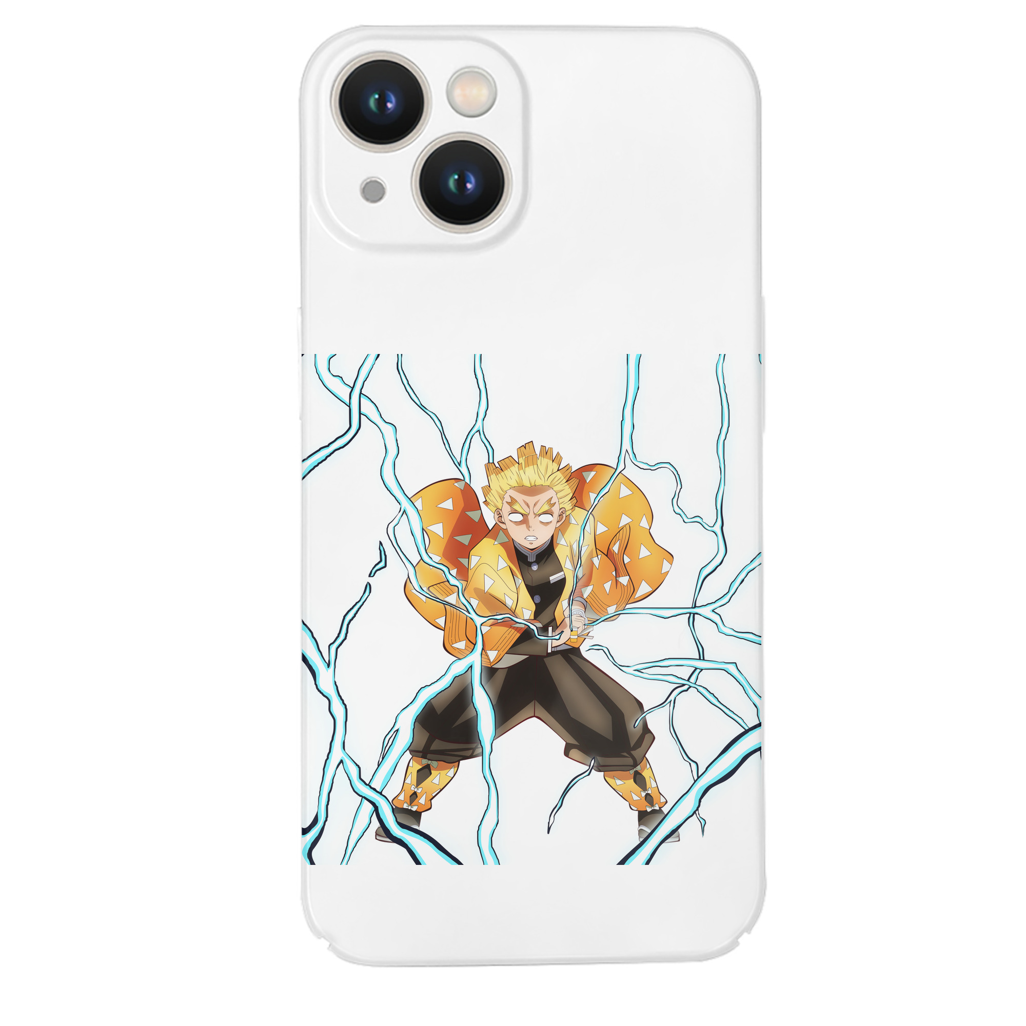 （画像用） 鬼滅の刃（きめつのやいば）我妻 善逸／あがつま ぜんいつ Agatsuma Zenitsu 【iPhone 14シリーズ対応】ハードケース